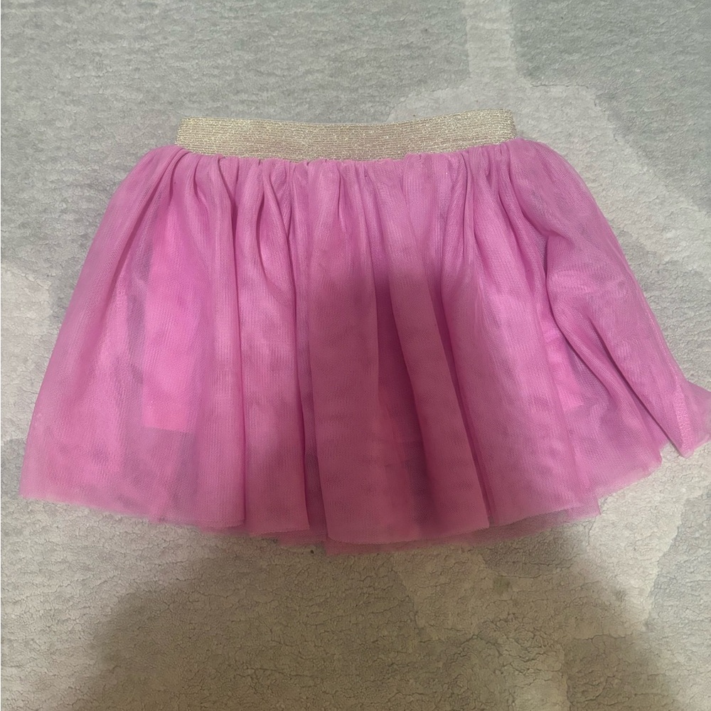 Calvin Klein Pink Tulle Skirt with Gold Band